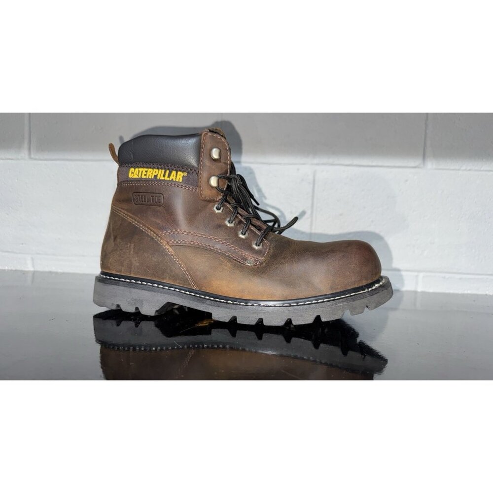 Caterpillar Birmingham Mens Steel Toe Slip Resistant Work Boots Size 10.5 WIDE